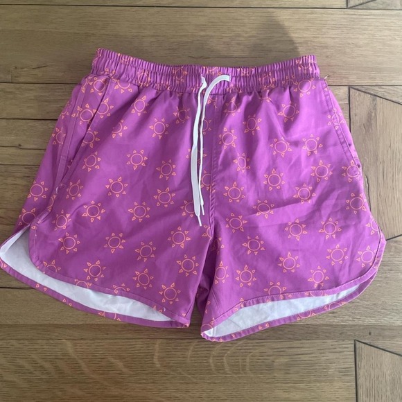 Men's‎ Kortni Jeane Retro Swim Shorties Limited Edition Sun Pattern Sz S Beach - Picture 1 of 3